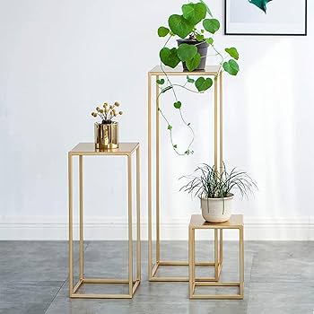 Amazon｜BXIHUYA 鉄アートフラワーポットホルダー、屋内植物